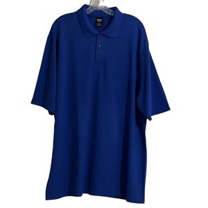 Hanes Men’s X-Temp Polo Shirt Size 2XL Short Sleeve Royal Blue